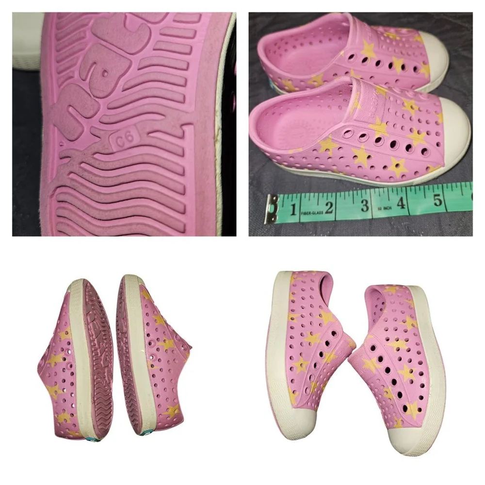 Native Pink Jeffersons Girl's Size 6 Pink / Stars